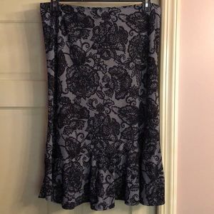 New York and Company Black and White Skirt